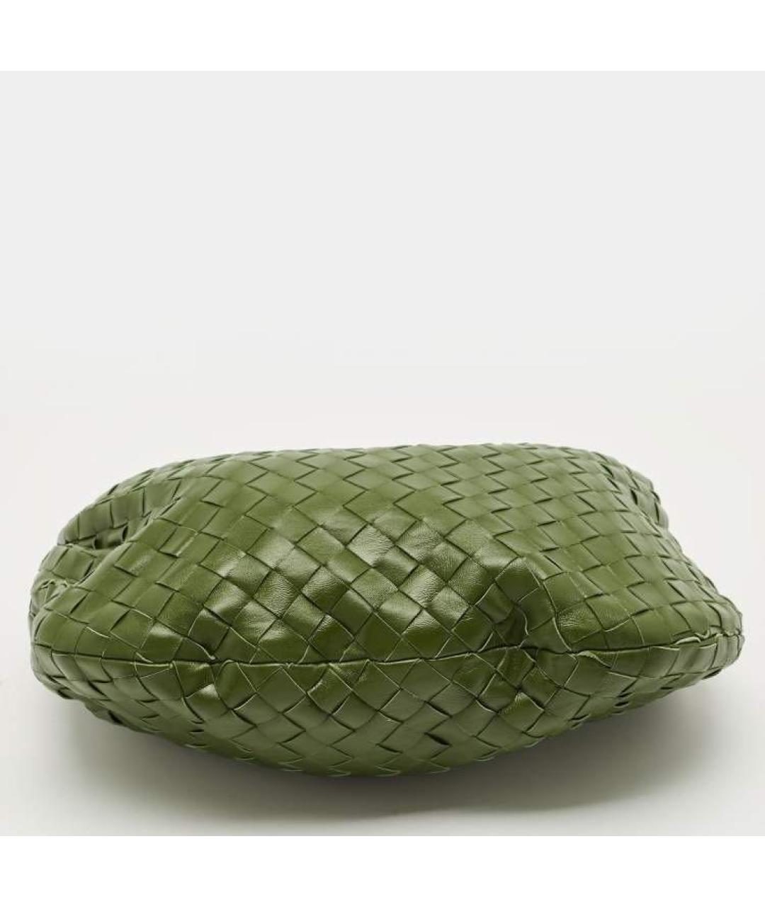 BOTTEGA VENETA Зеленая кожаная сумка с короткими ручками, фото 3