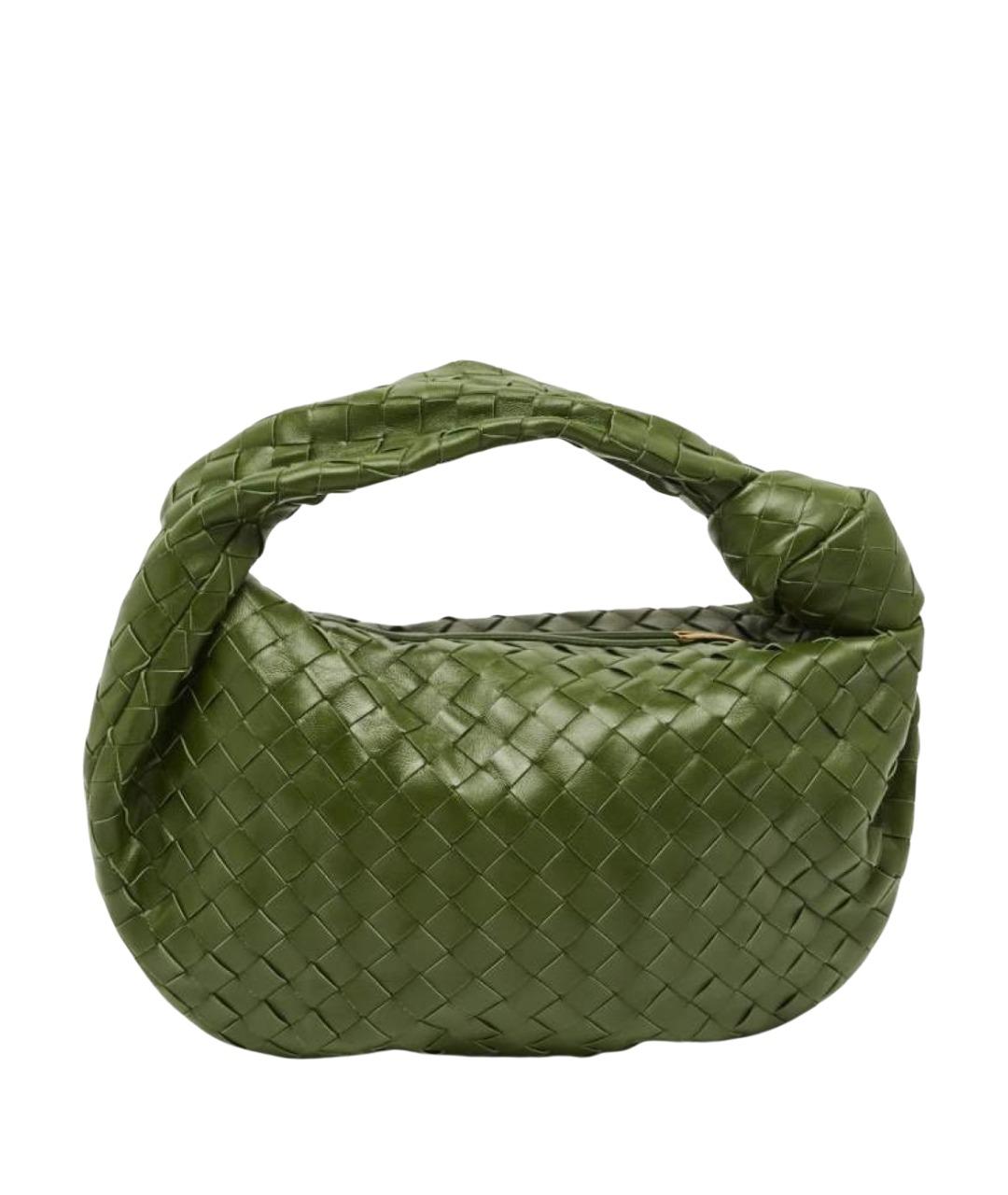 BOTTEGA VENETA Зеленая кожаная сумка с короткими ручками, фото 1