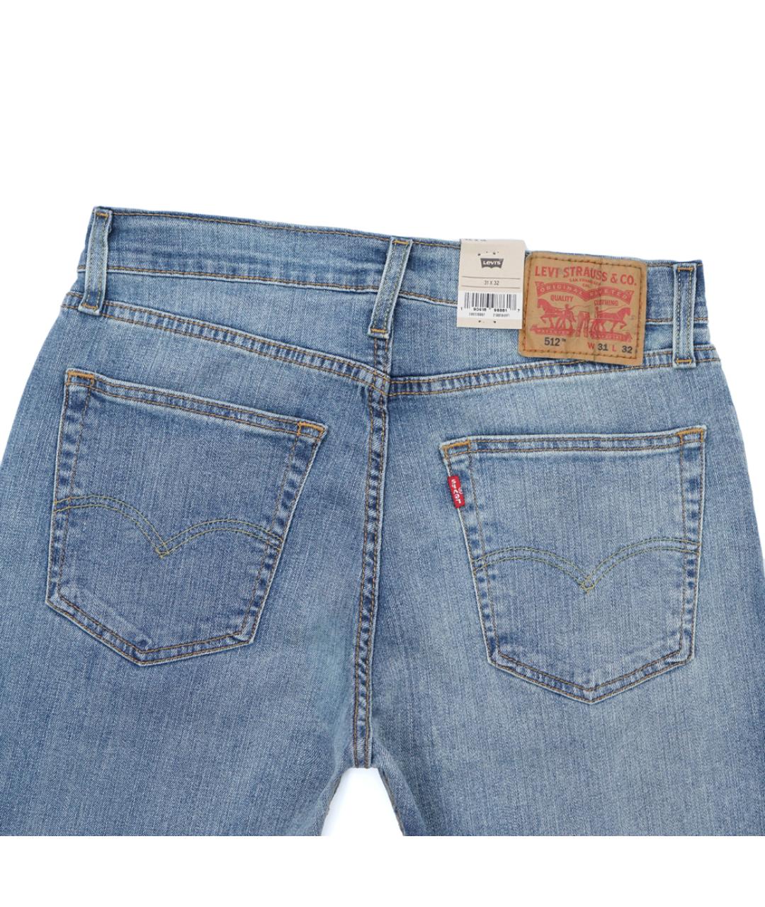 LEVI'S Голубые хлопко-эластановые джинсы скинни, фото 4
