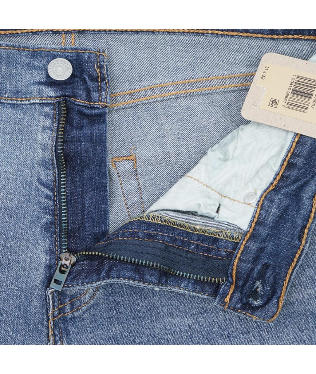 LEVI'S Голубые хлопко-эластановые джинсы скинни, фото 2