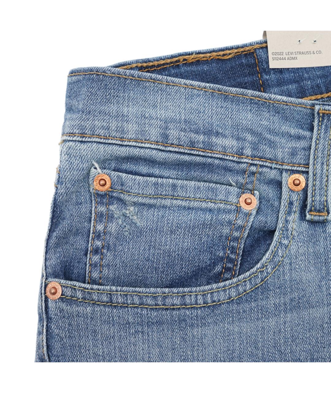 LEVI'S Голубые хлопко-эластановые джинсы скинни, фото 3