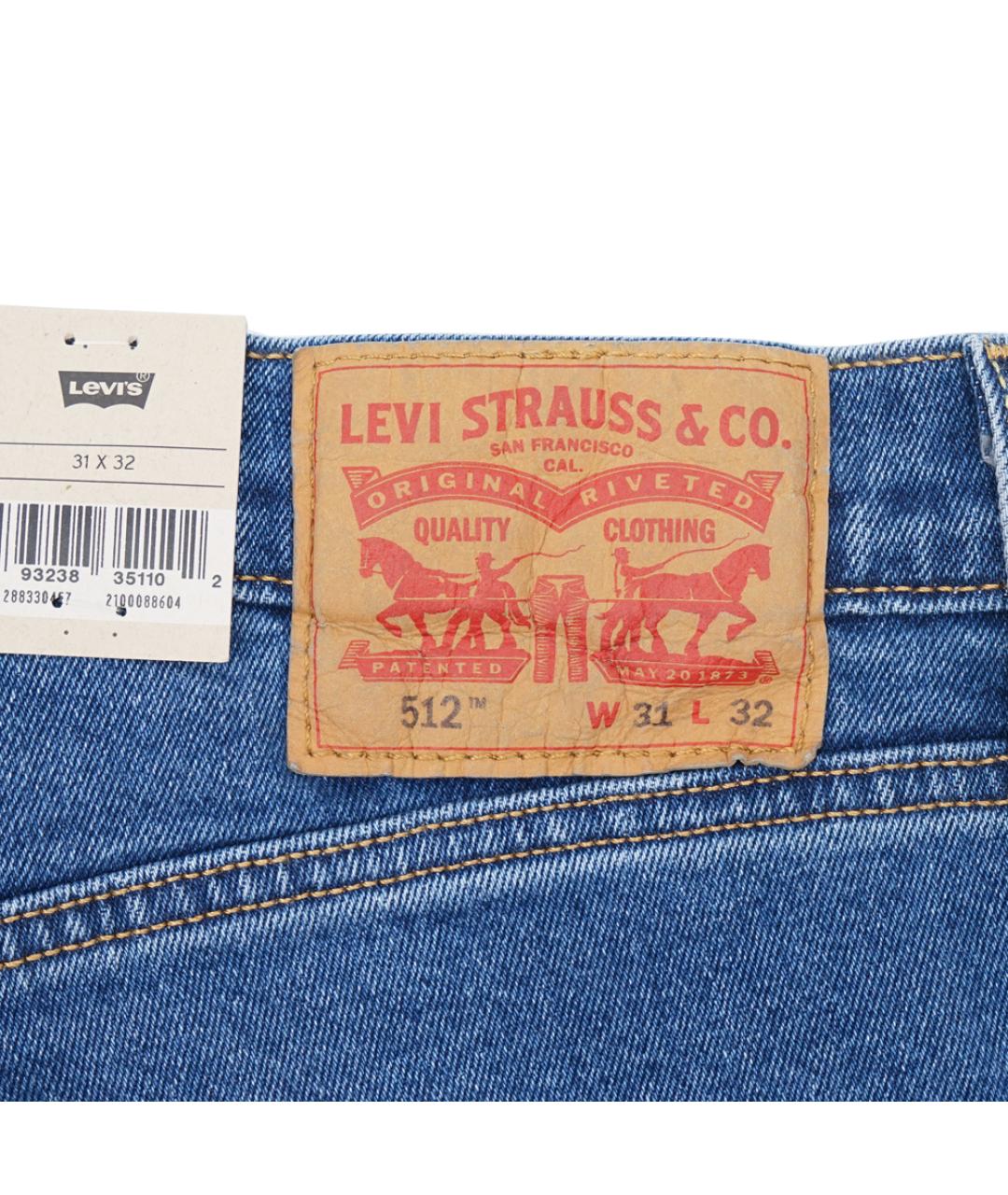 LEVI'S Синие хлопко-эластановые джинсы скинни, фото 6
