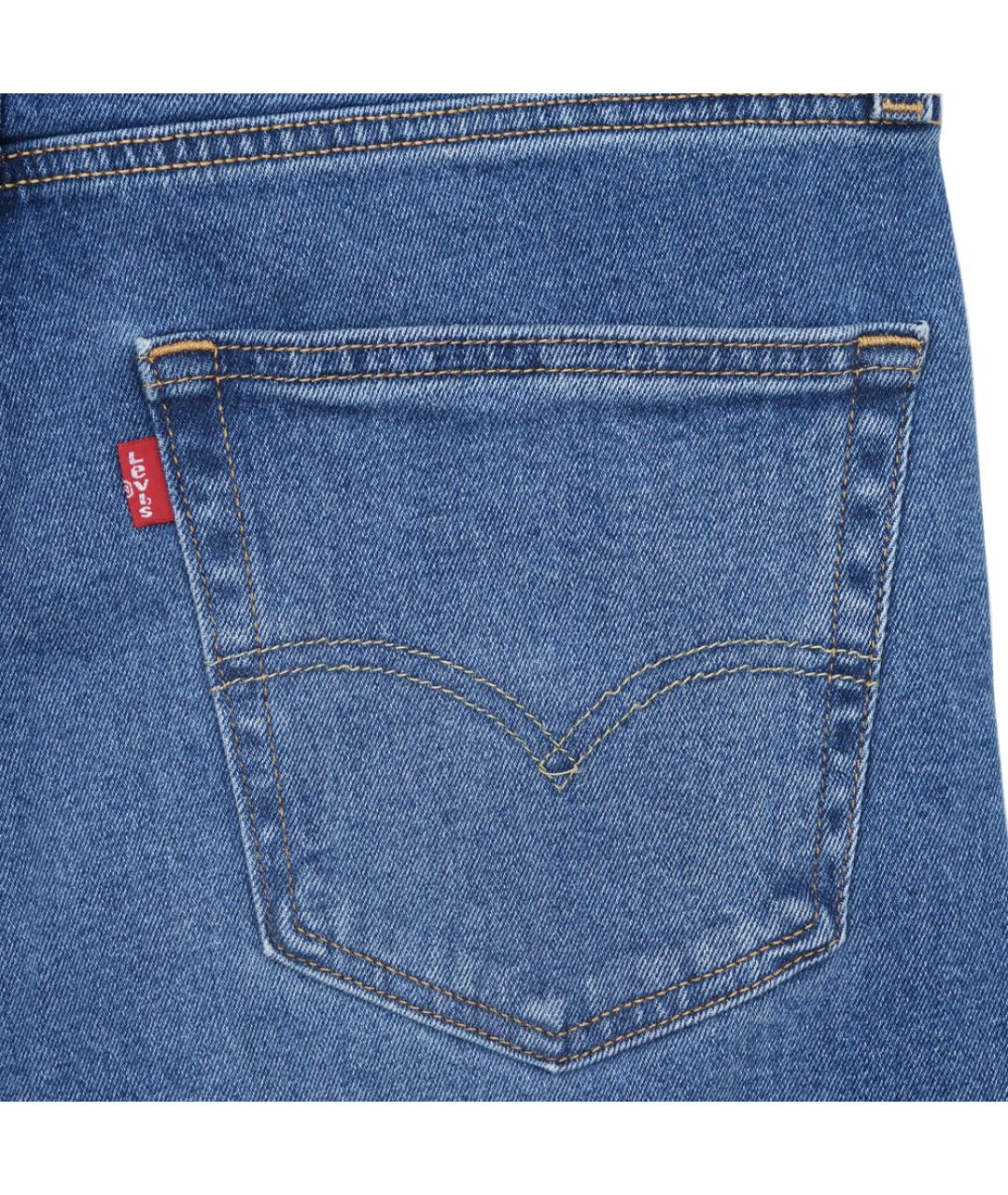 LEVI'S Синие хлопко-эластановые джинсы скинни, фото 5