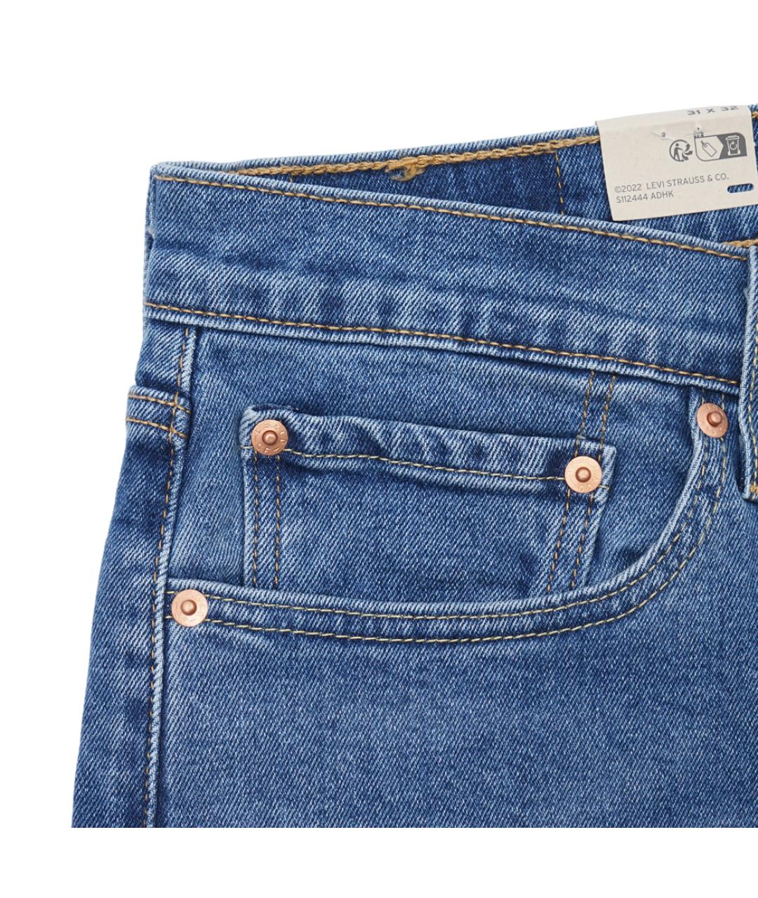 LEVI'S Синие хлопко-эластановые джинсы скинни, фото 3