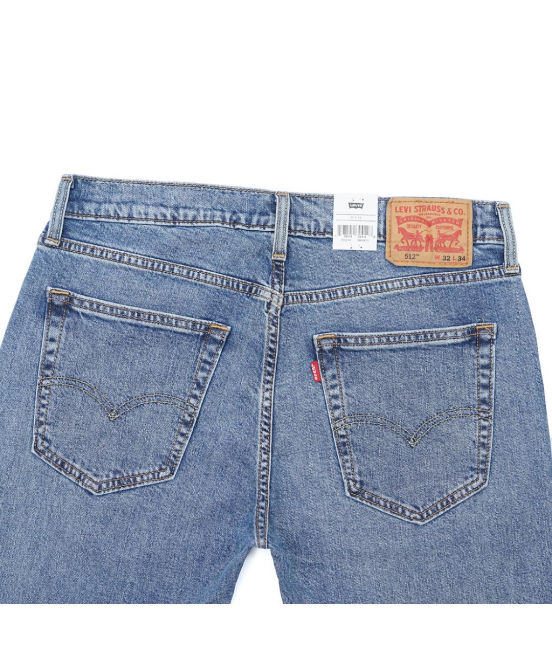 LEVI'S Голубые хлопко-лиоцелловые джинсы скинни, фото 4