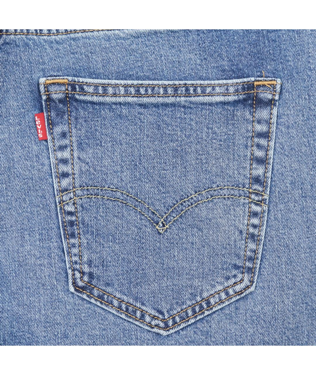 LEVI'S Голубые хлопко-лиоцелловые джинсы скинни, фото 5