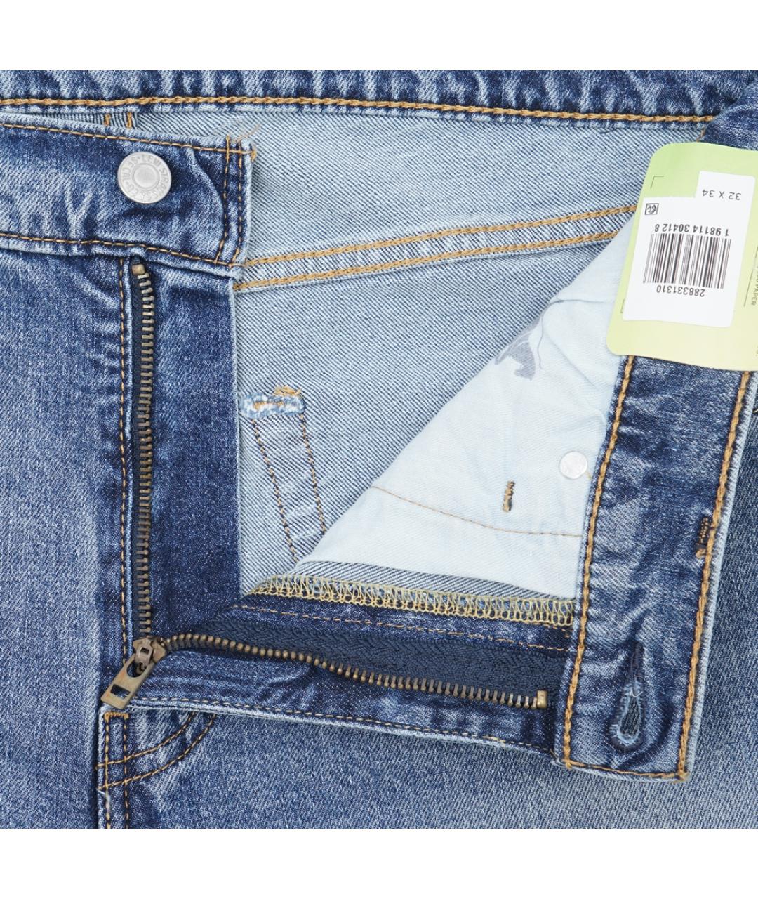 LEVI'S Голубые хлопко-лиоцелловые джинсы скинни, фото 2