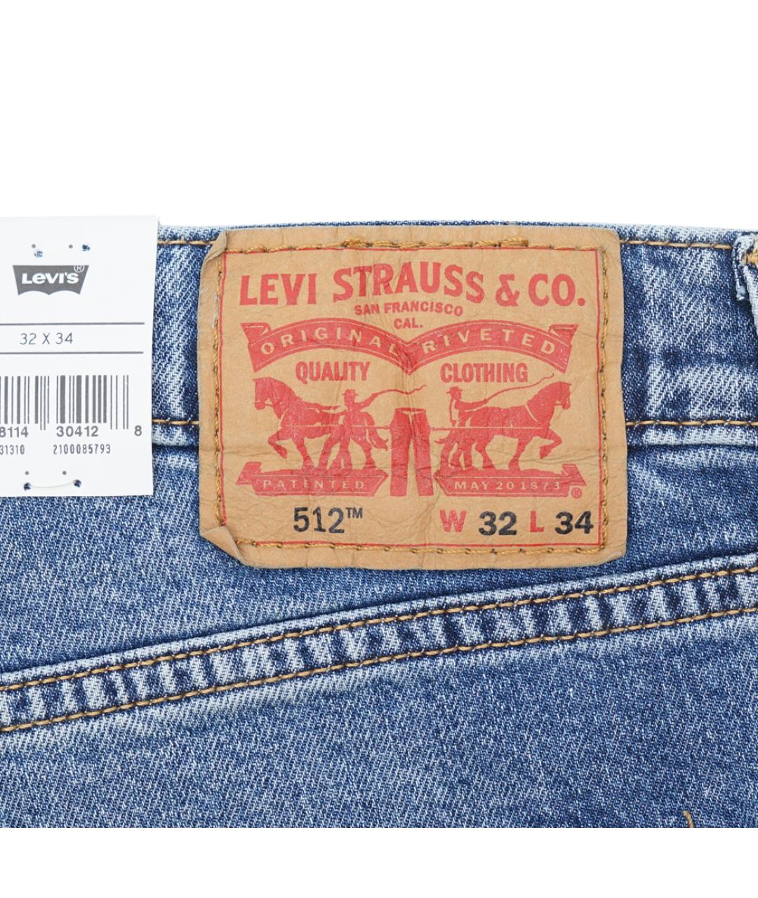 LEVI'S Голубые хлопко-лиоцелловые джинсы скинни, фото 6