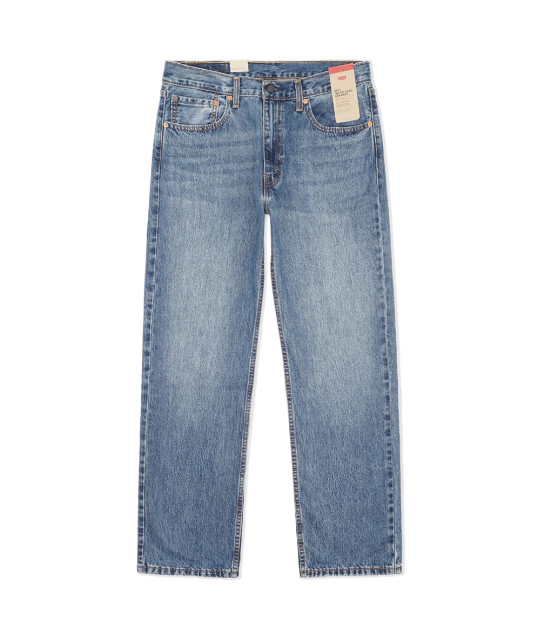 LEVI'S Голубые хлопковые прямые джинсы, фото 1