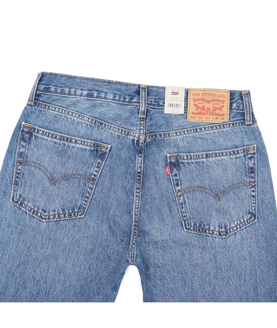 LEVI'S Голубые хлопковые прямые джинсы, фото 4
