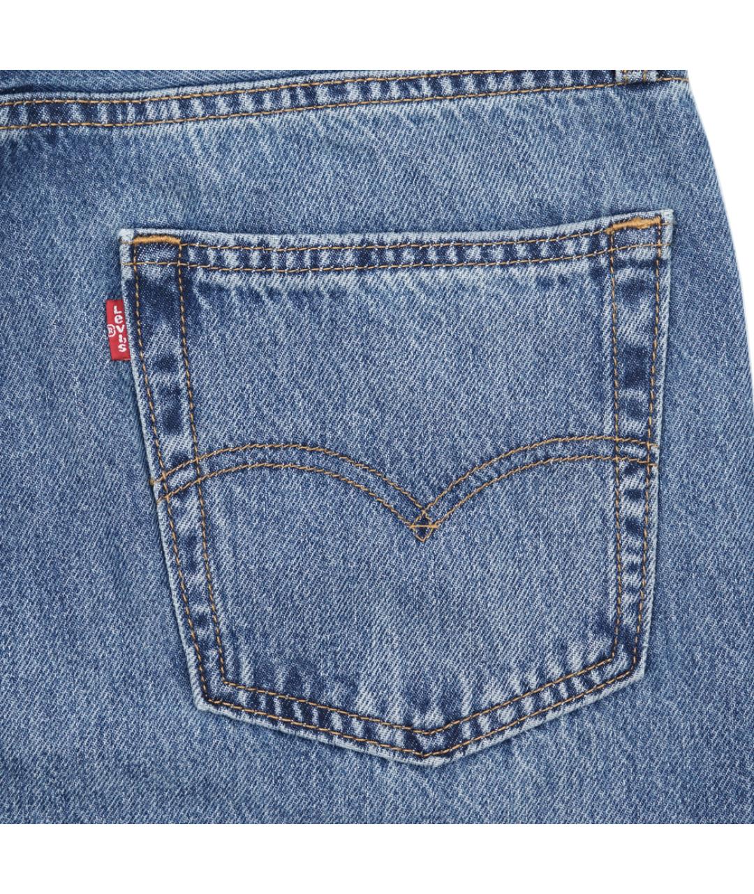 LEVI'S Голубые хлопковые прямые джинсы, фото 5