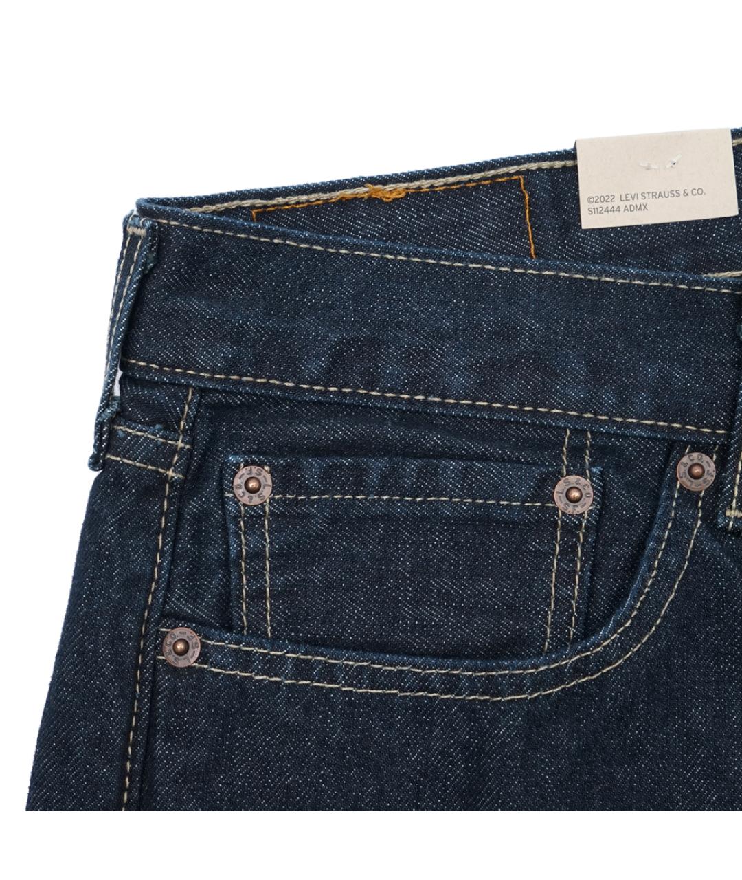 LEVI'S Темно-синие хлопковые прямые джинсы, фото 3