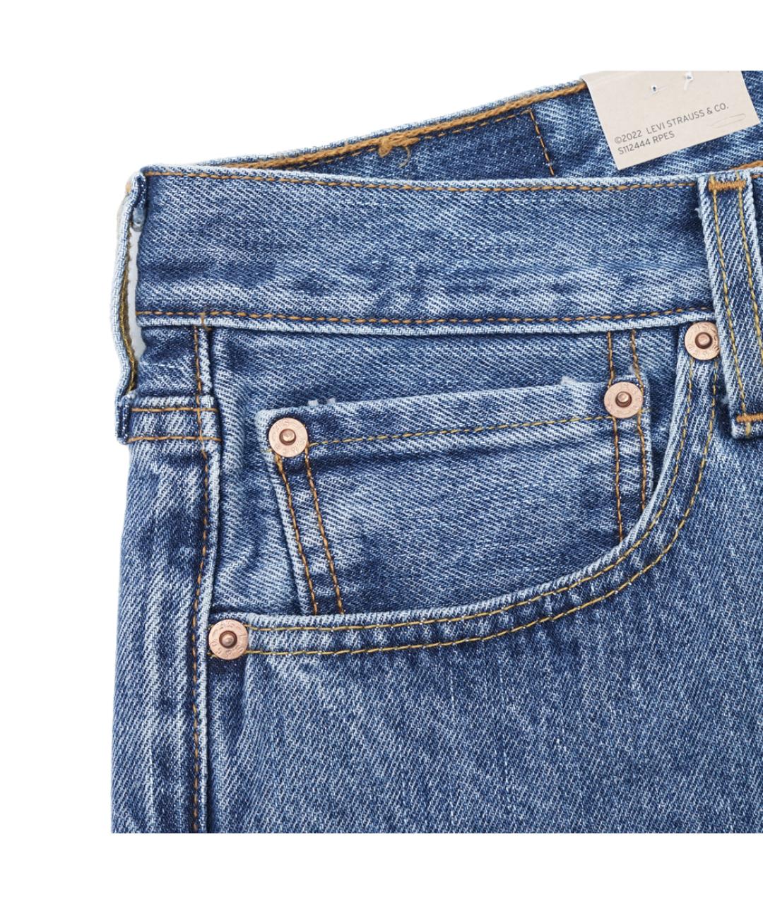 LEVI'S Голубые хлопковые прямые джинсы, фото 3