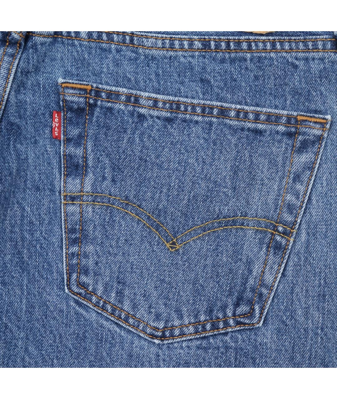 LEVI'S Голубые хлопковые прямые джинсы, фото 5