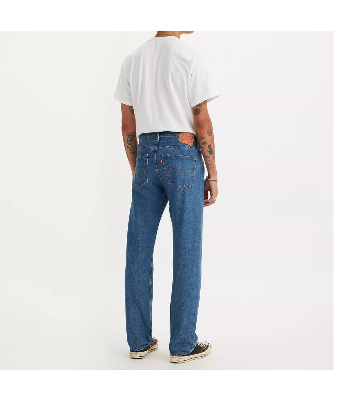 LEVI'S Голубые хлопковые прямые джинсы, фото 9