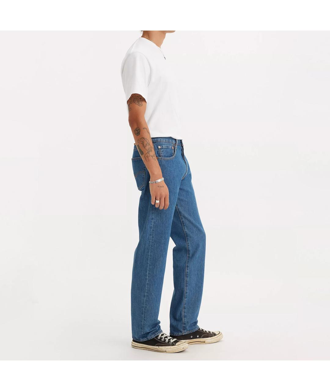 LEVI'S Голубые хлопковые прямые джинсы, фото 8