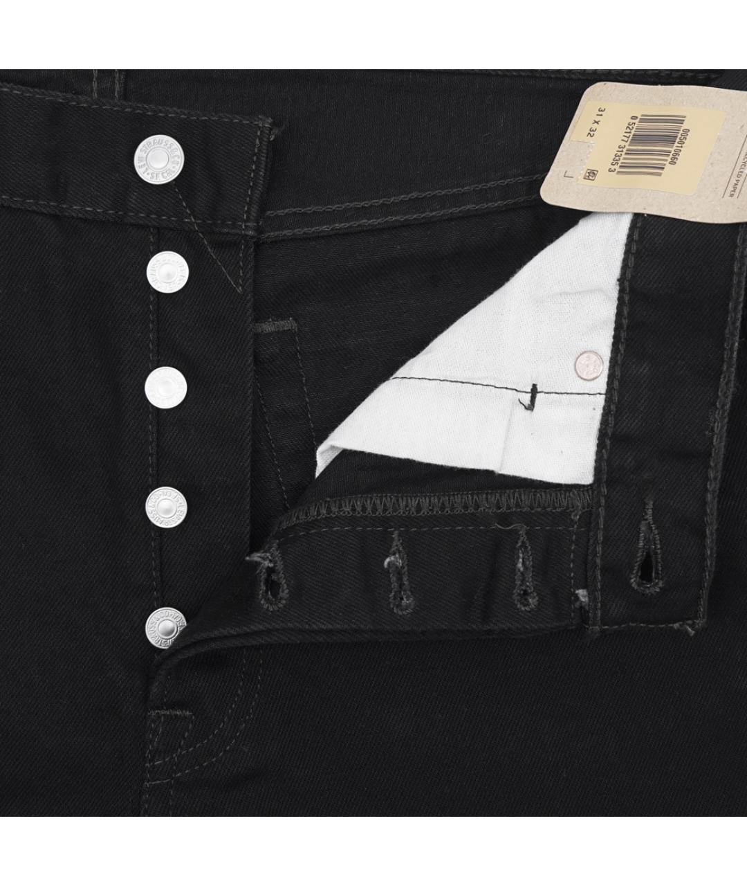 LEVI'S Черные хлопковые прямые джинсы, фото 2