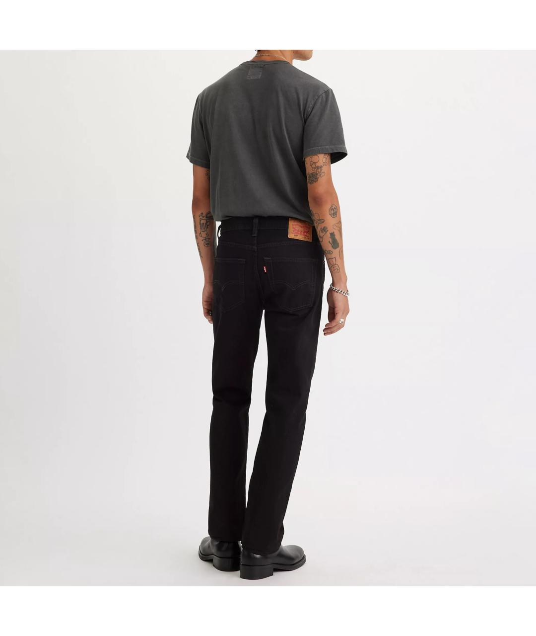 LEVI'S Черные хлопковые прямые джинсы, фото 9