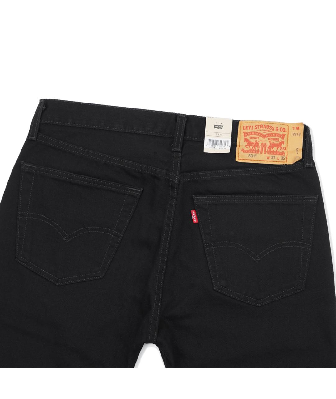 LEVI'S Черные хлопковые прямые джинсы, фото 4