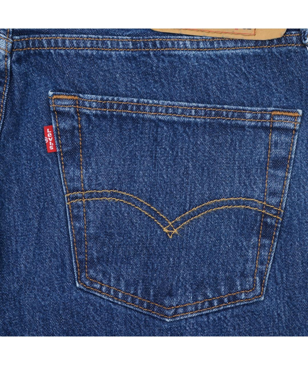 LEVI'S Синие хлопковые прямые джинсы, фото 5