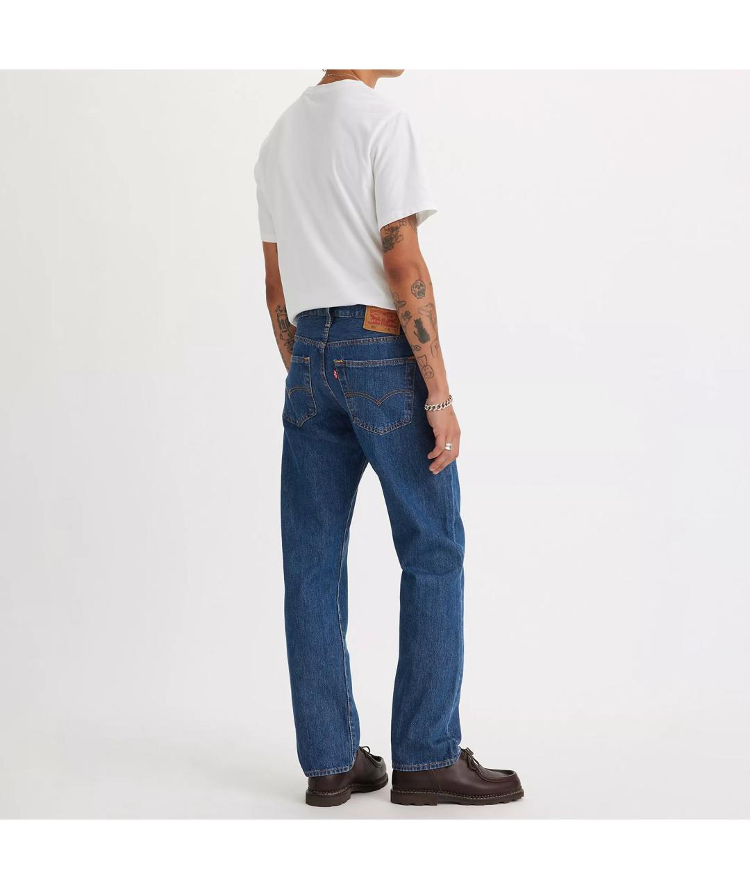 LEVI'S Синие хлопковые прямые джинсы, фото 9