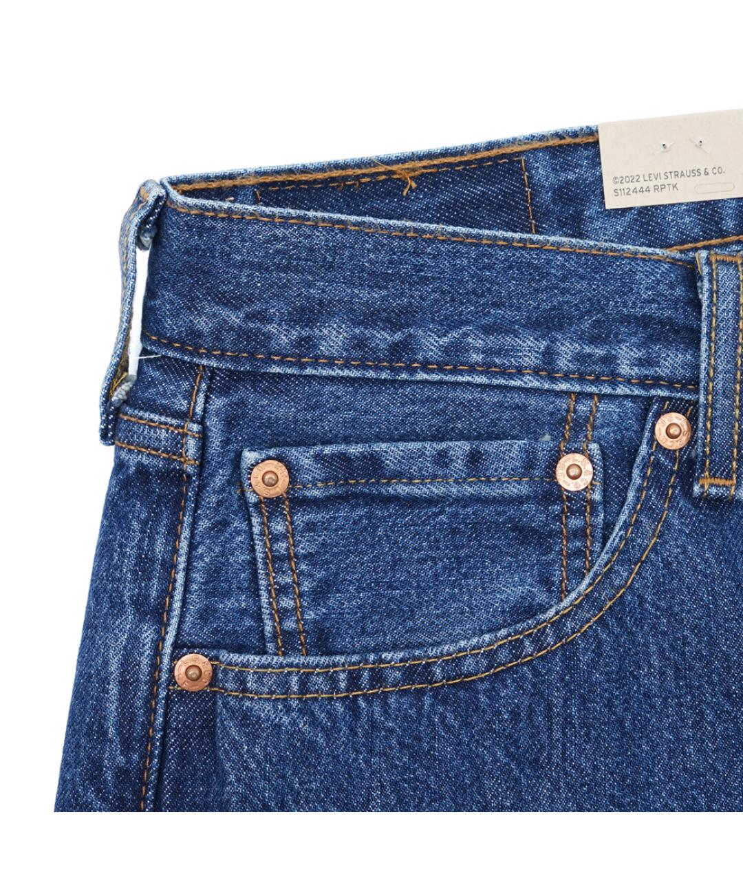 LEVI'S Синие хлопковые прямые джинсы, фото 3