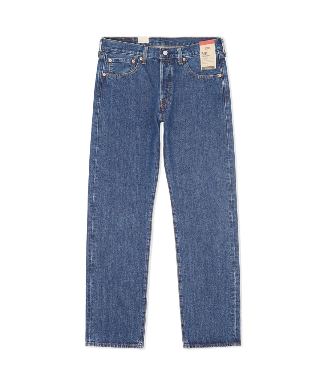 LEVI'S Синие хлопковые прямые джинсы, фото 1
