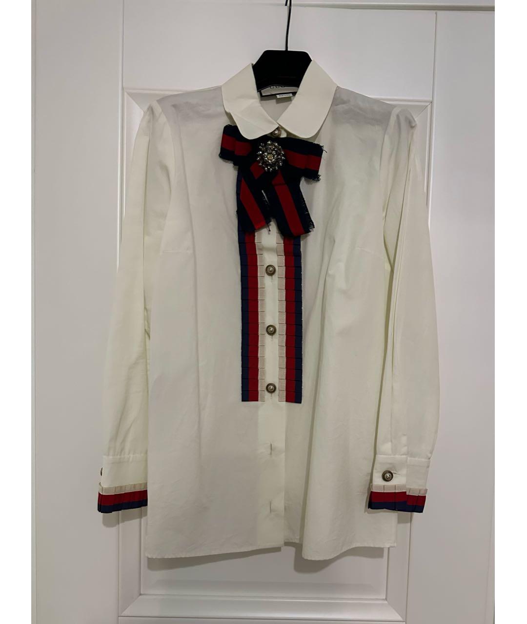 GUCCI Белая хлопковая рубашка, фото 7