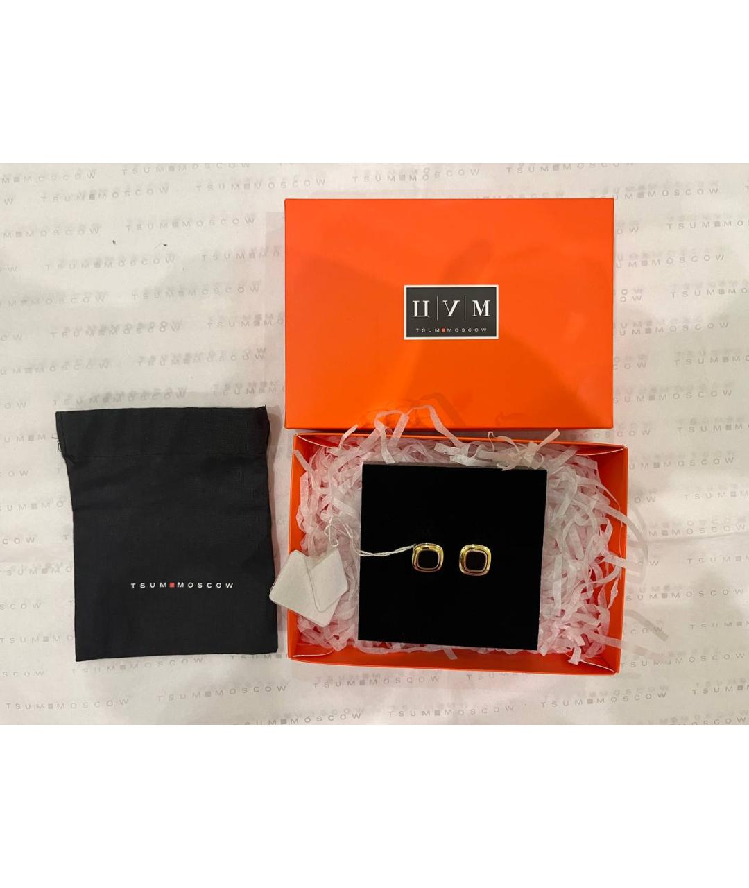 GUCCI Черные запонки из желтого золота, фото 5