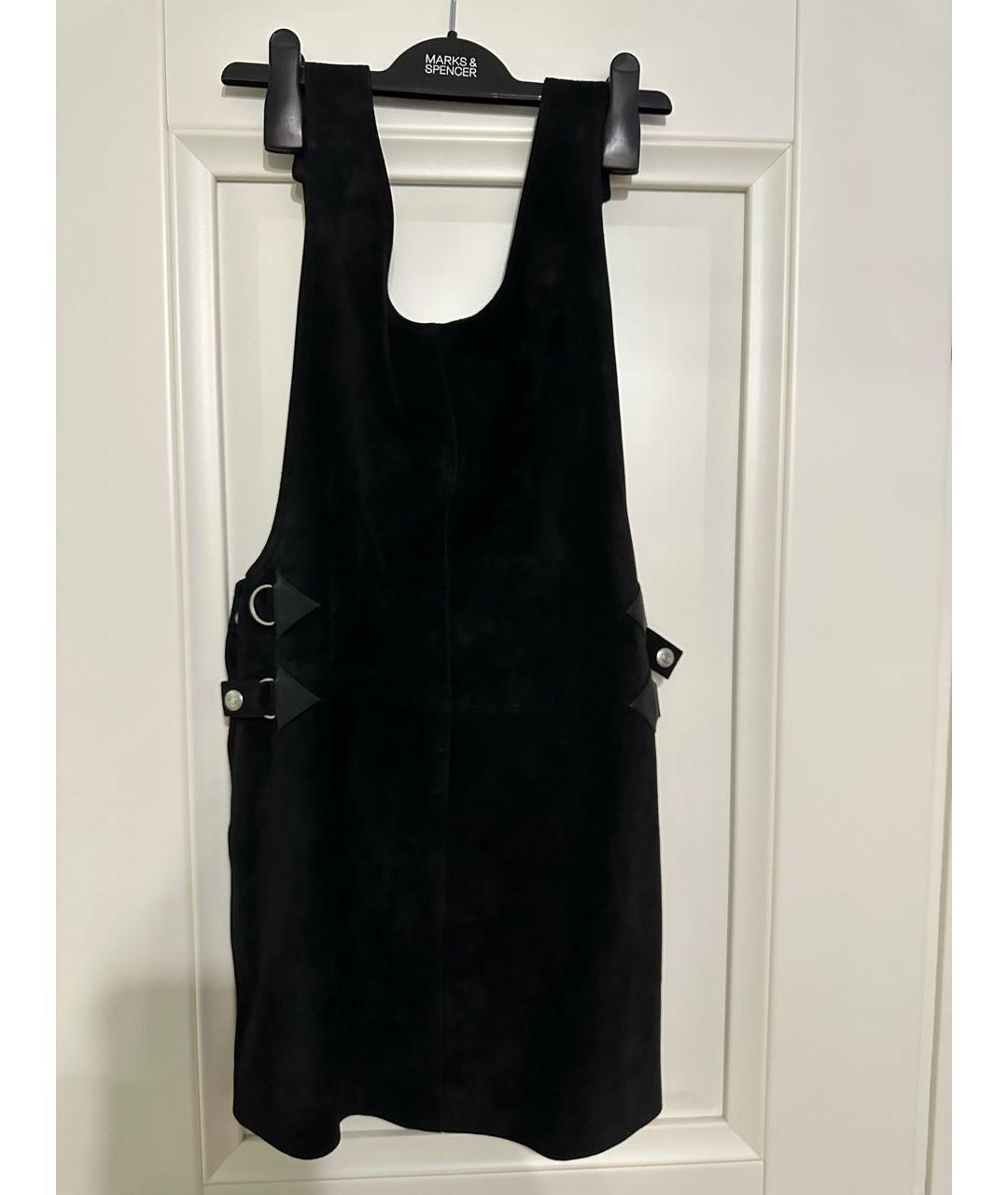 SAINT LAURENT Черный замшевый сарафан, фото 2