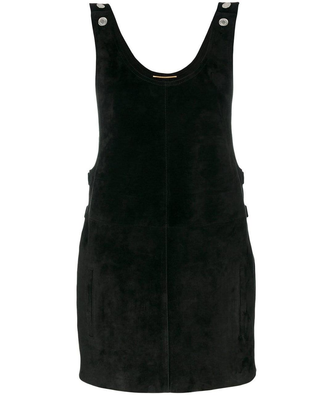 SAINT LAURENT Черный замшевый сарафан, фото 1