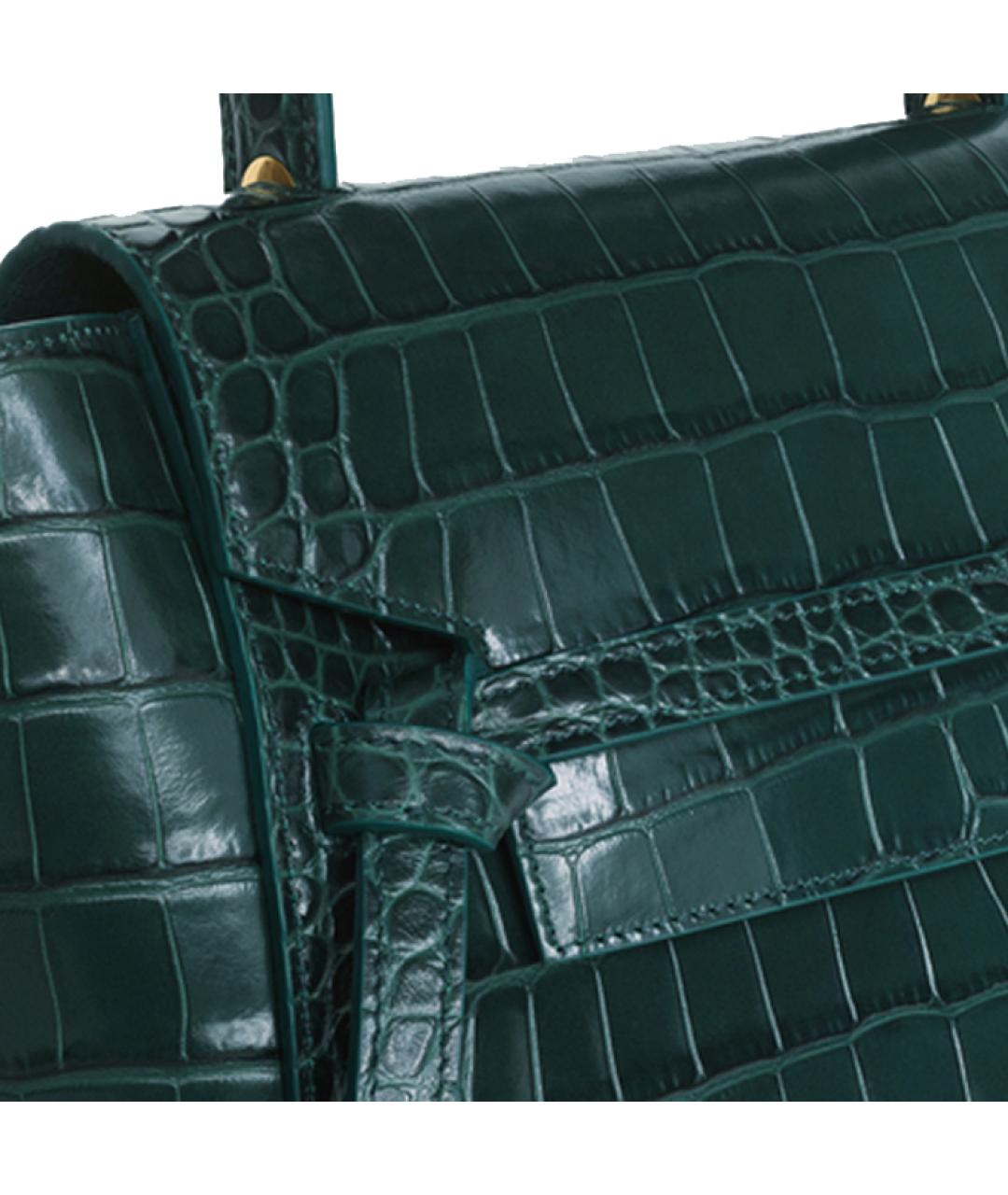 CELINE Зеленая кожаная сумка через плечо, фото 4