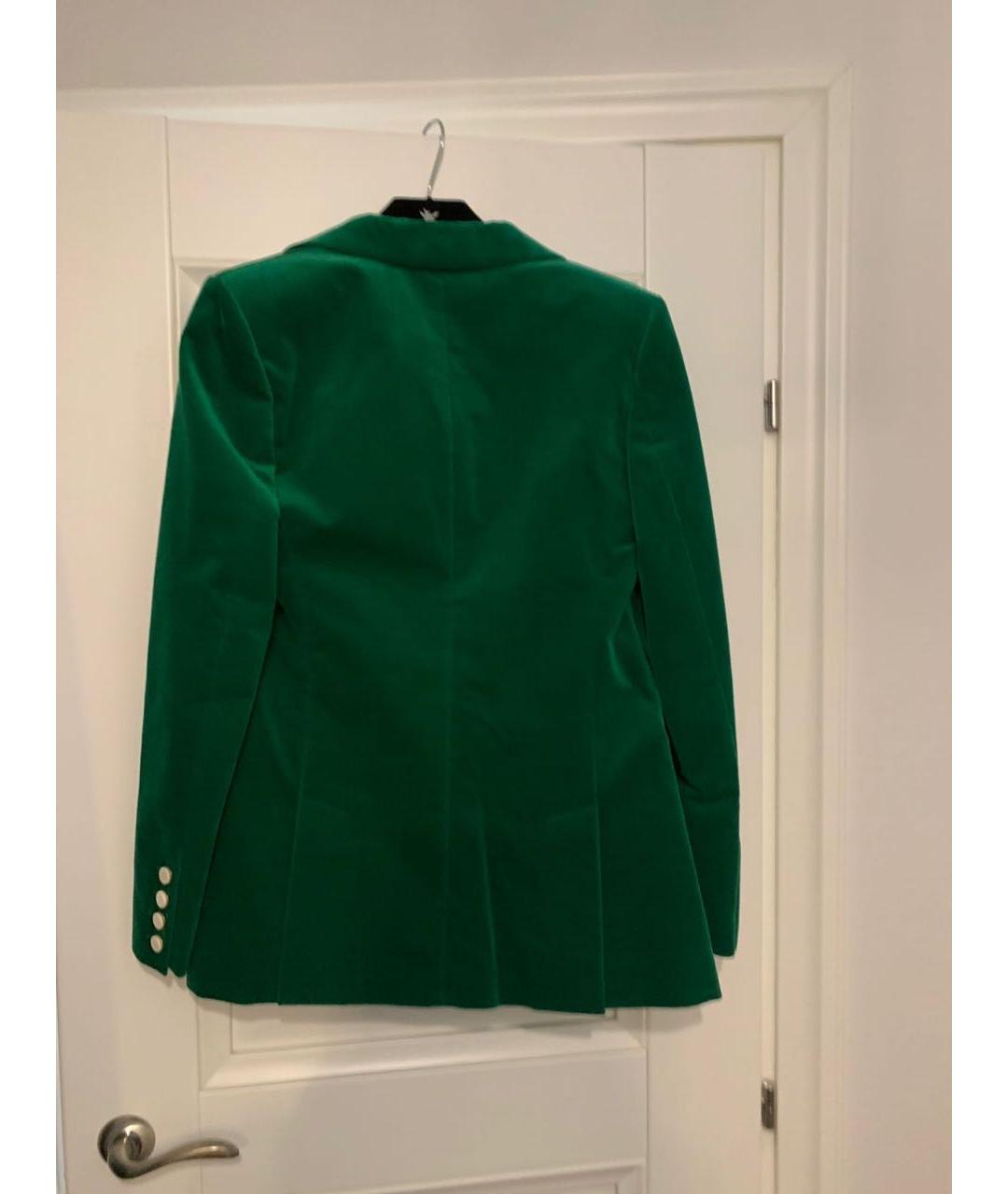 VICTORIA BECKHAM Зеленый бархатный жакет/пиджак, фото 2