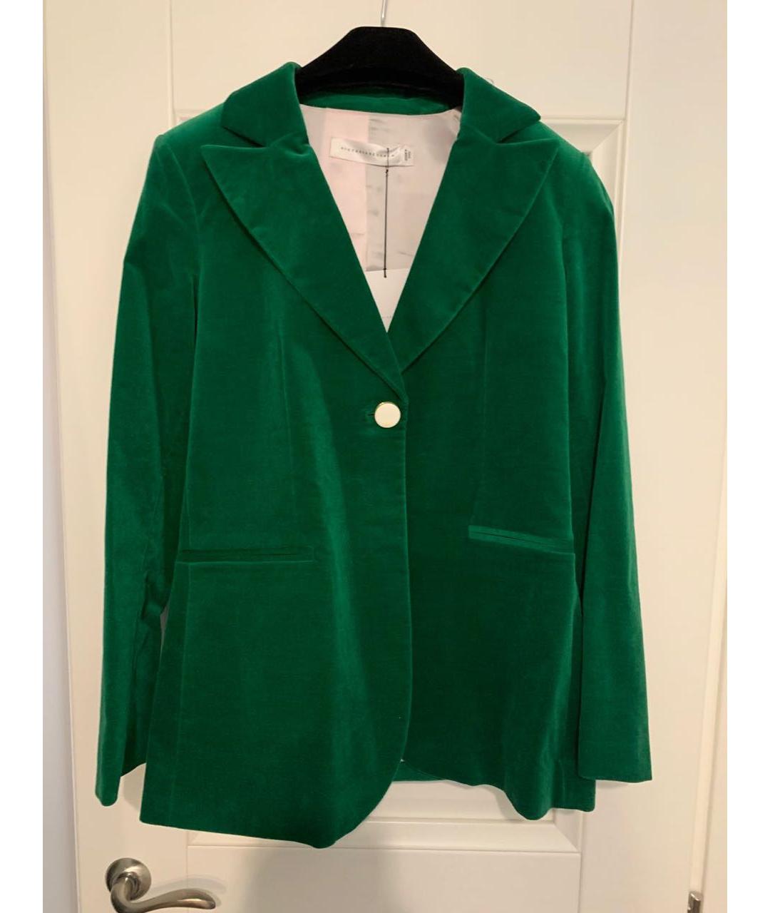 VICTORIA BECKHAM Зеленый бархатный жакет/пиджак, фото 6
