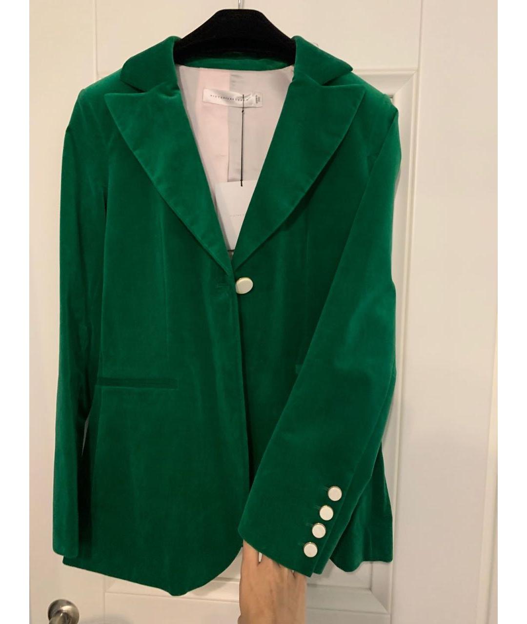 VICTORIA BECKHAM Зеленый бархатный жакет/пиджак, фото 4