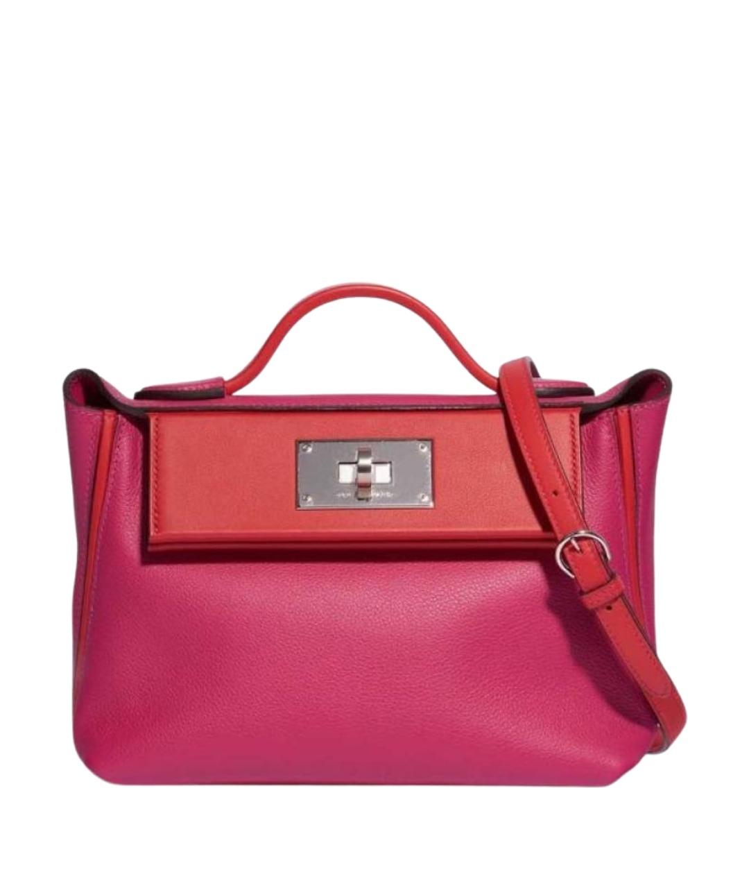 HERMES Фуксия кожаная сумка через плечо, фото 1
