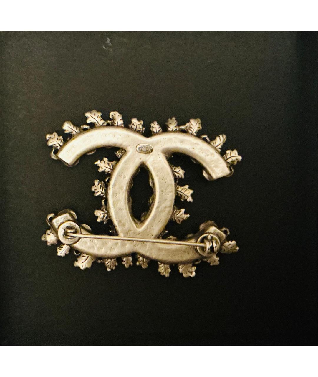 CHANEL Серебряная металлическая булавка / брошь, фото 2