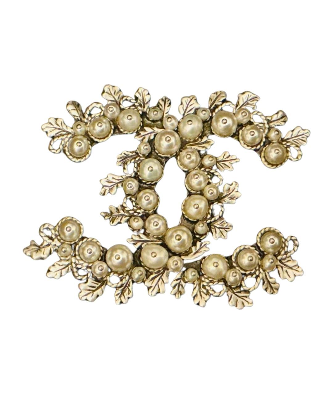 CHANEL Серебряная металлическая булавка / брошь, фото 1