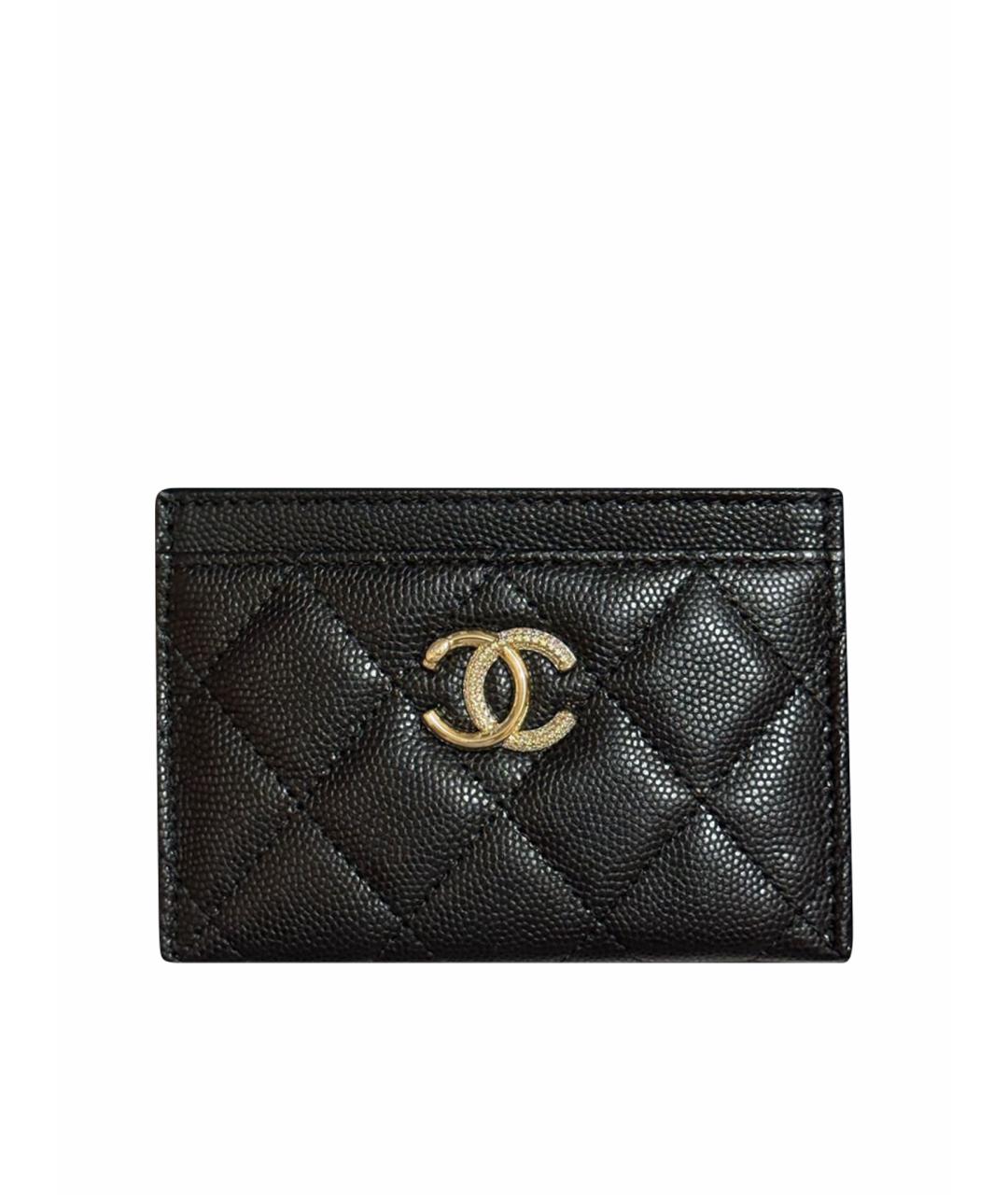 CHANEL Черный кожаный кардхолдер, фото 1