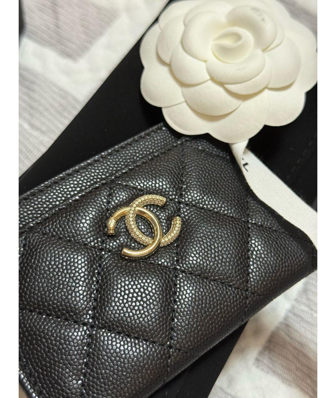 CHANEL Черный кожаный кардхолдер, фото 3