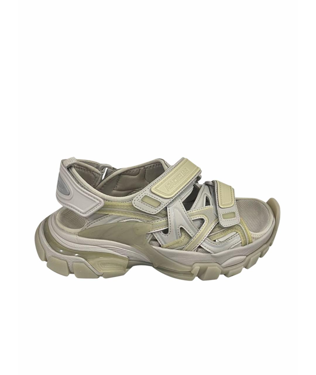 BALENCIAGA Серые синтетические сандалии, фото 1