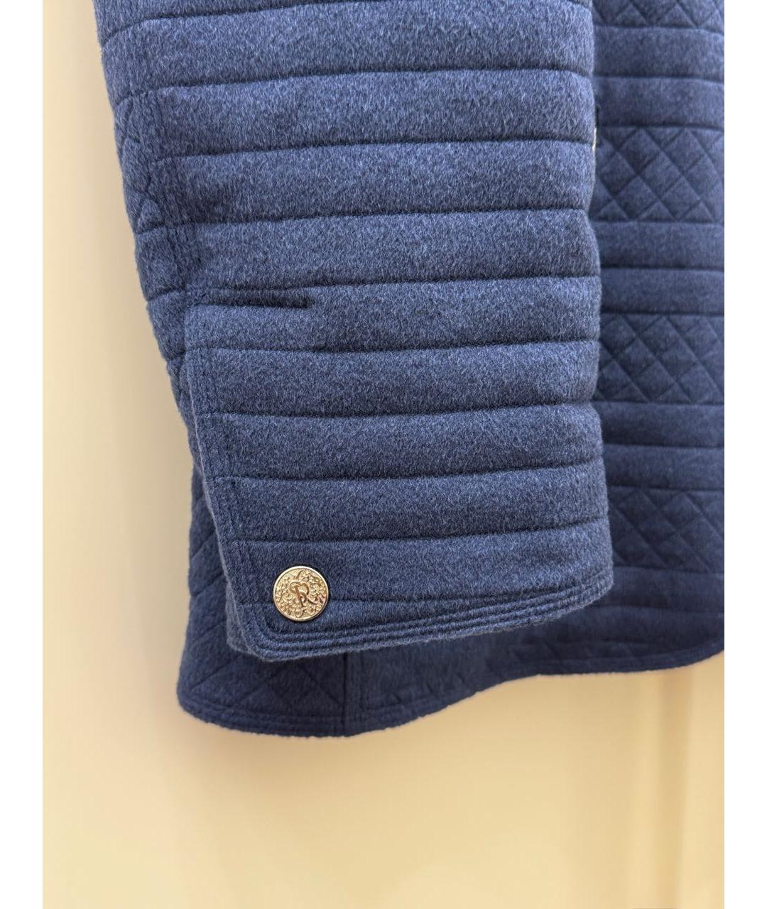 STEFANO RICCI Темно-синяя кашемировая куртка, фото 8