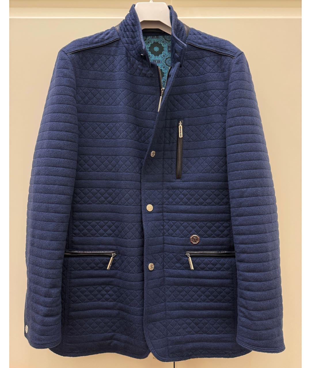 STEFANO RICCI Темно-синяя кашемировая куртка, фото 9