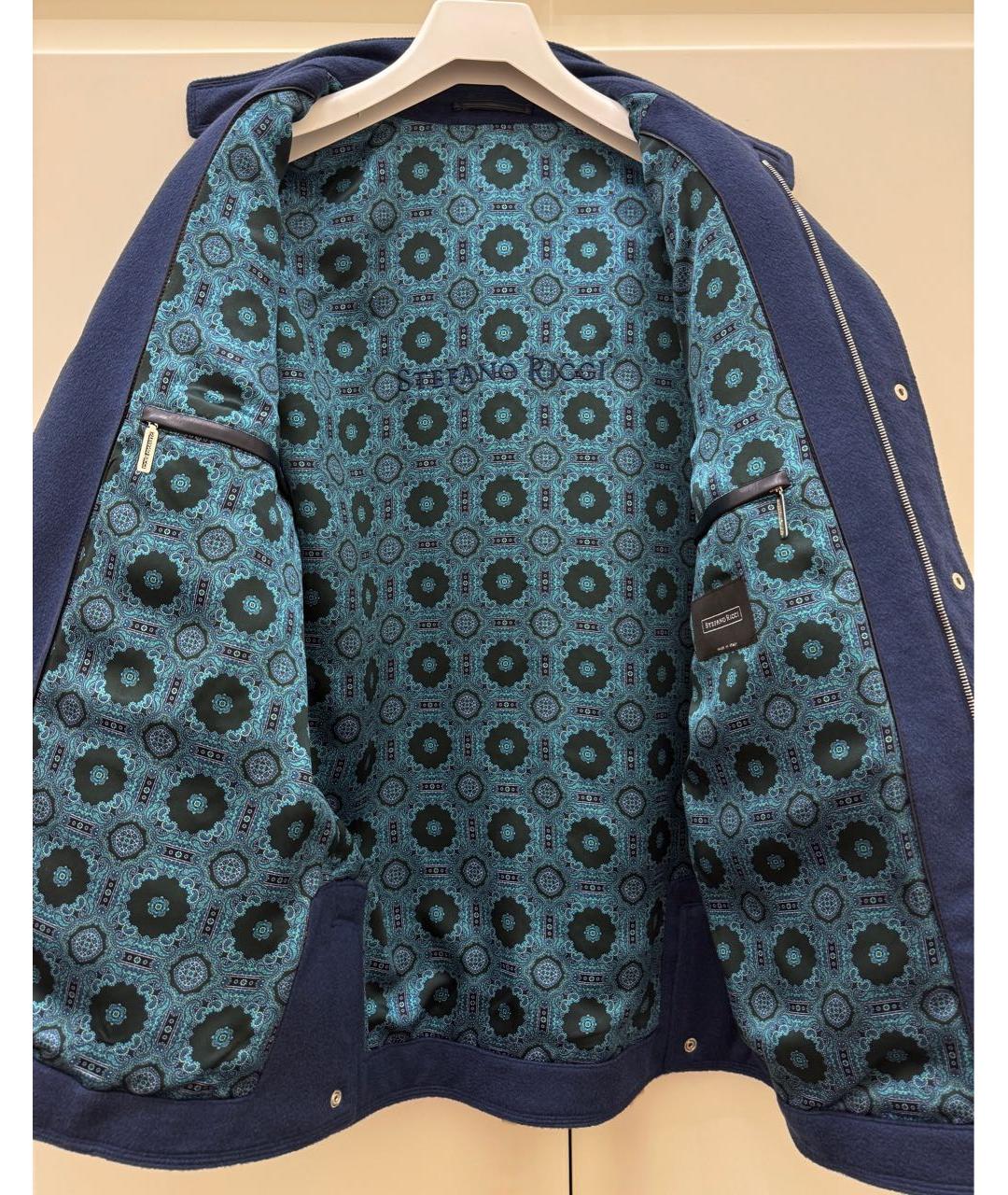 STEFANO RICCI Темно-синяя кашемировая куртка, фото 3