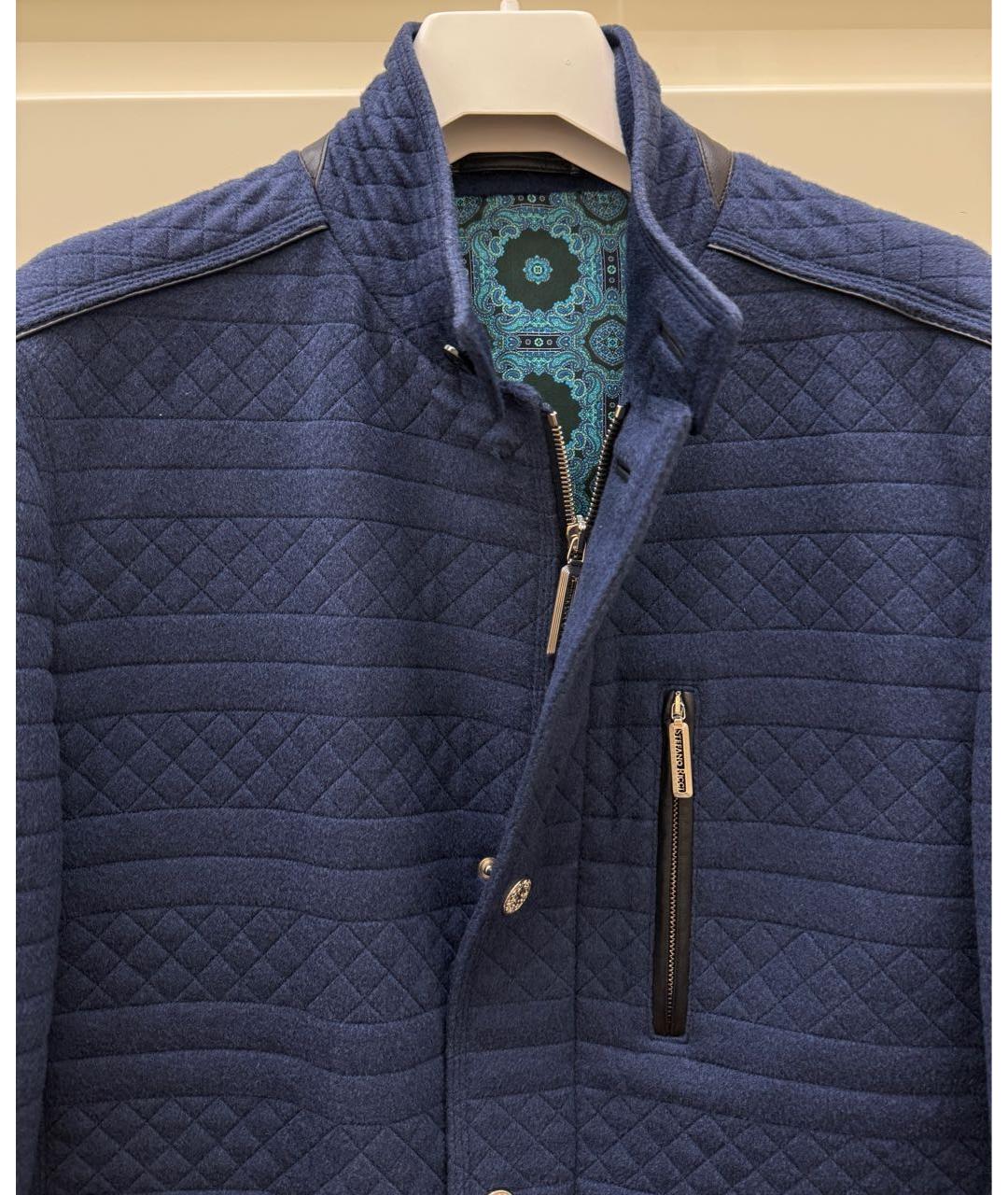 STEFANO RICCI Темно-синяя кашемировая куртка, фото 5