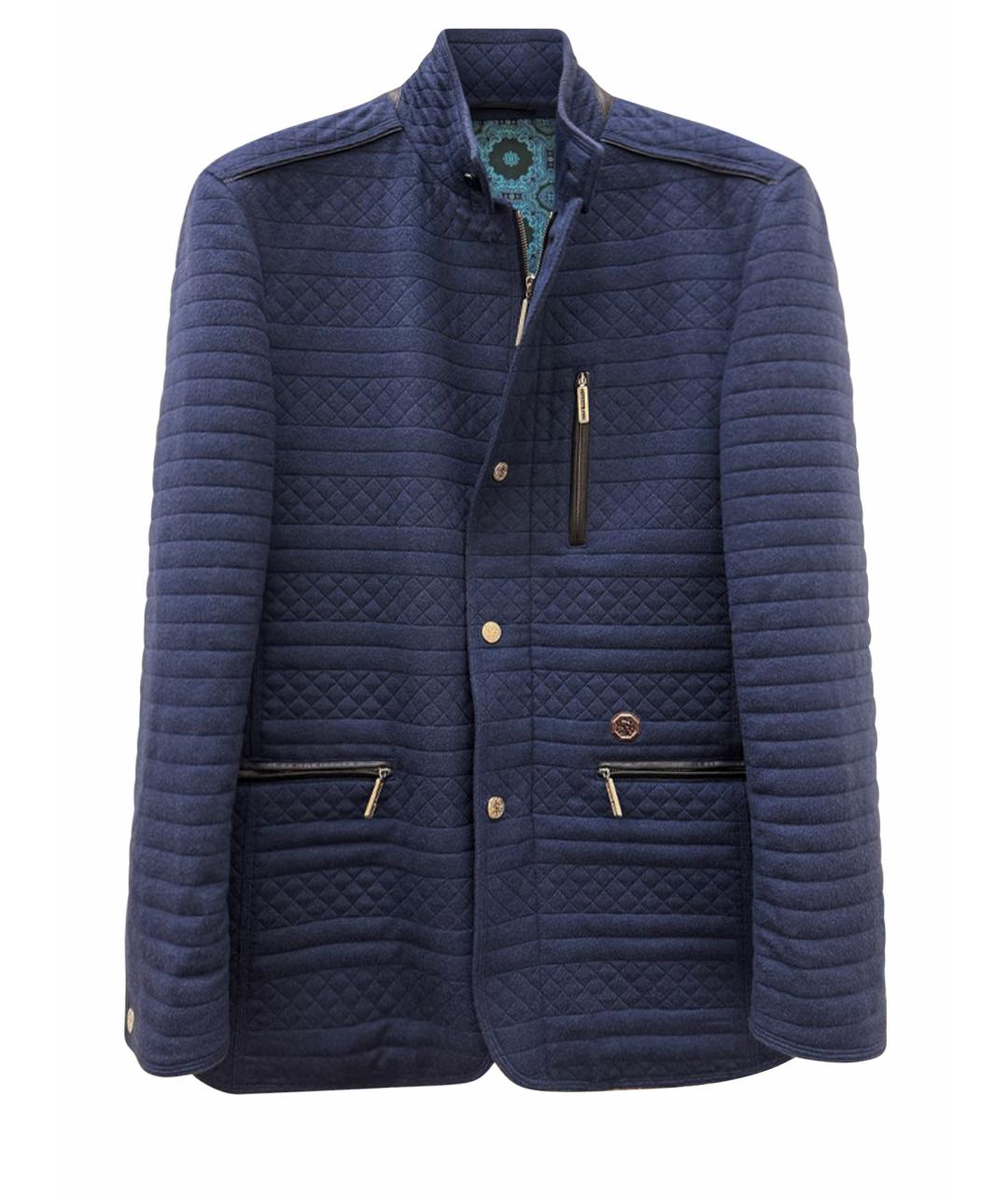 STEFANO RICCI Темно-синяя кашемировая куртка, фото 1