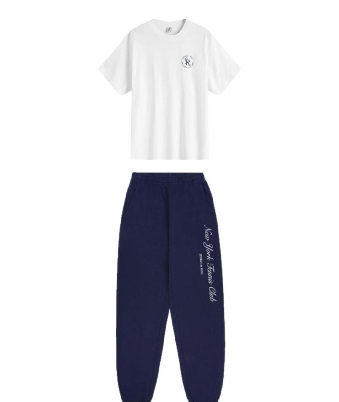 SPORTY AND RICH Белый хлопковый спортивные костюмы, фото 1