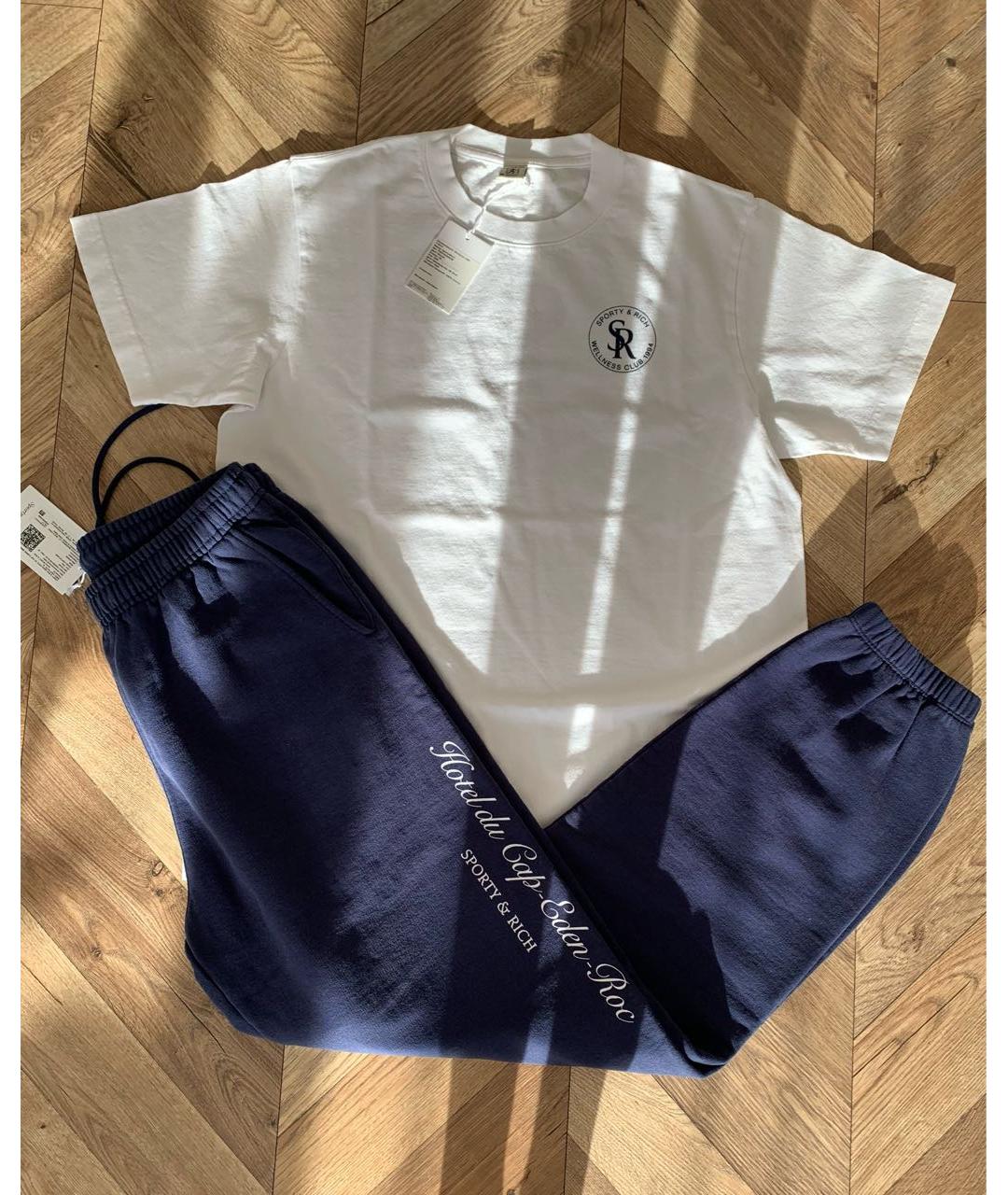 SPORTY AND RICH Белый хлопковый спортивные костюмы, фото 5