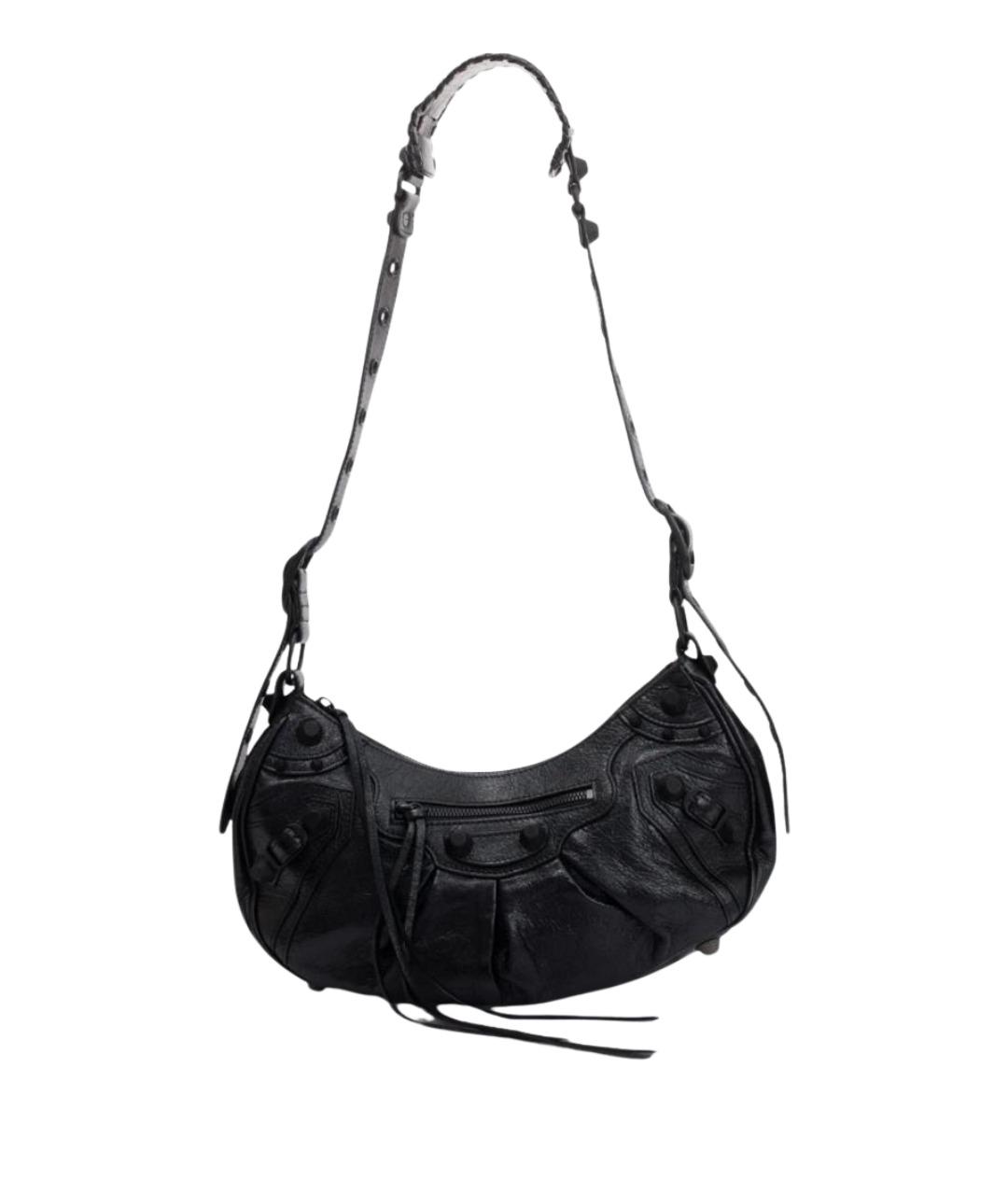 BALENCIAGA Черная кожаная сумка через плечо, фото 1