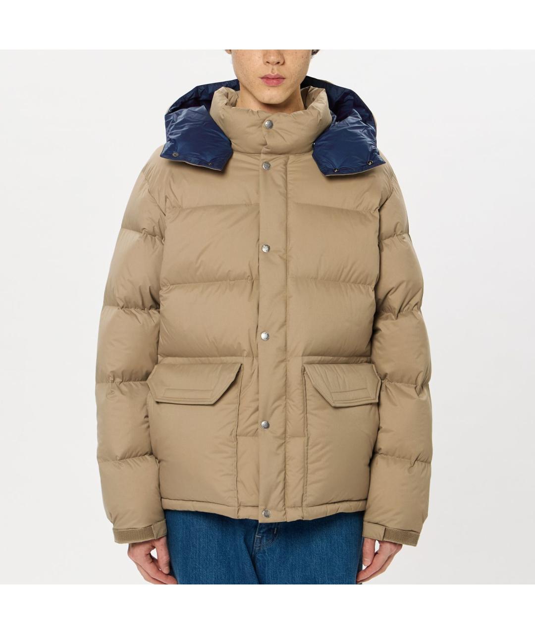 THE NORTH FACE Бежевый полиамидовый пуховик, фото 4